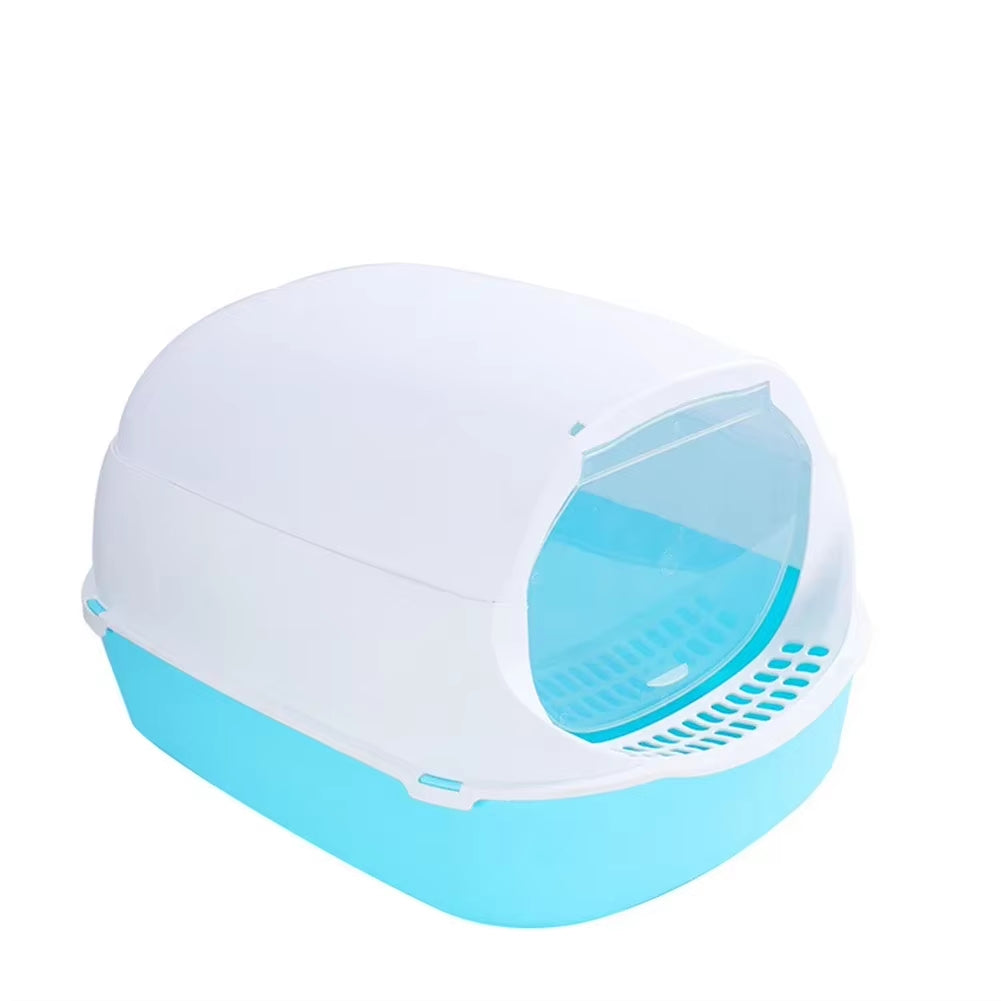 Kitty Sandbox Cat Litter Box Semi-Enclosed Splashproof Cat Tray Cat Toilet Cleaning Basin Supplies Pet Toilet Kitten Tray Bedpan