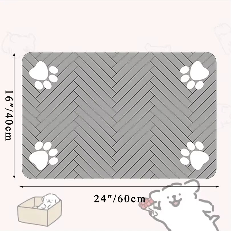 Pet Feeding Mat-Absorbent Pet Placemat for Food and Water Bowl, with Waterproof Rubber Backing, Quick Dry Water Mat for Dog Cat