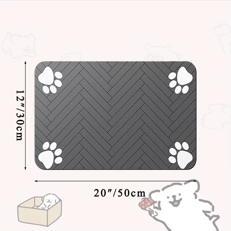 Pet Feeding Mat-Absorbent Pet Placemat for Food and Water Bowl, with Waterproof Rubber Backing, Quick Dry Water Mat for Dog Cat