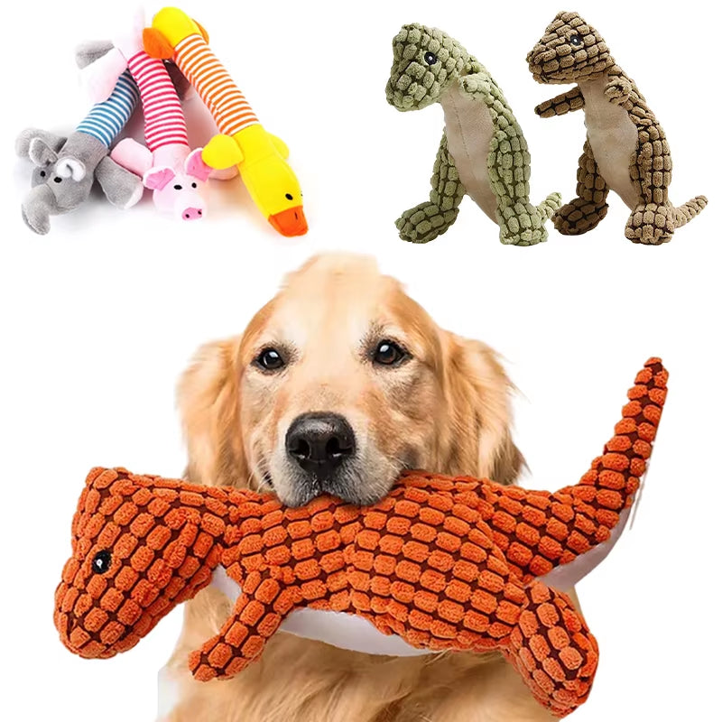 Pet Dog Toys Animal Shape Squeak Plush Funny Toy for Small Large Dogs Cat Puppy Chew Molar Toy Interactive Training Dog Supplies