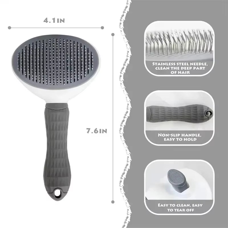 Pet Dog Brush Cat Comb Self Cleaning Pet Hair Remover Brush for Dogs Cats Grooming Tools Pets Dematting Comb Dogs Accessories