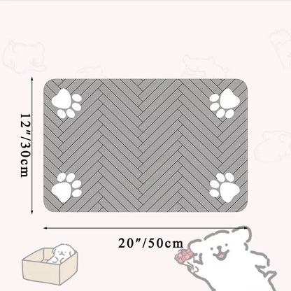 Pet Feeding Mat-Absorbent Pet Placemat for Food and Water Bowl, with Waterproof Rubber Backing, Quick Dry Water Mat for Dog Cat