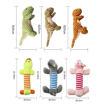 Pet Dog Toys Animal Shape Squeak Plush Funny Toy for Small Large Dogs Cat Puppy Chew Molar Toy Interactive Training Dog Supplies