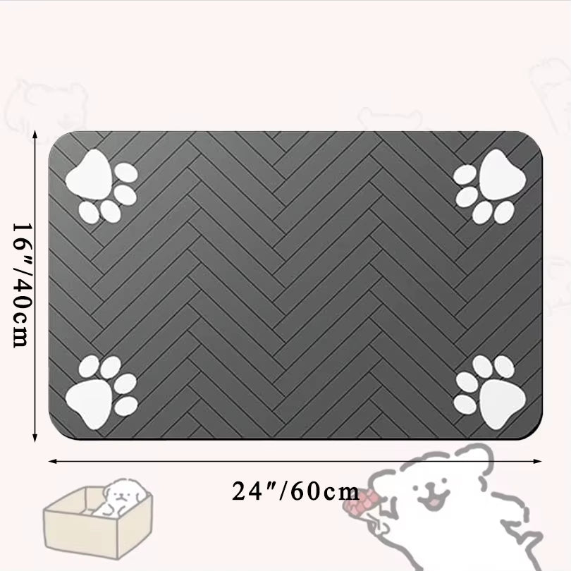 Pet Feeding Mat-Absorbent Pet Placemat for Food and Water Bowl, with Waterproof Rubber Backing, Quick Dry Water Mat for Dog Cat