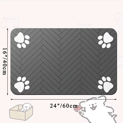 Pet Feeding Mat-Absorbent Pet Placemat for Food and Water Bowl, with Waterproof Rubber Backing, Quick Dry Water Mat for Dog Cat