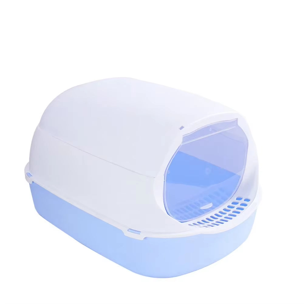 Kitty Sandbox Cat Litter Box Semi-Enclosed Splashproof Cat Tray Cat Toilet Cleaning Basin Supplies Pet Toilet Kitten Tray Bedpan